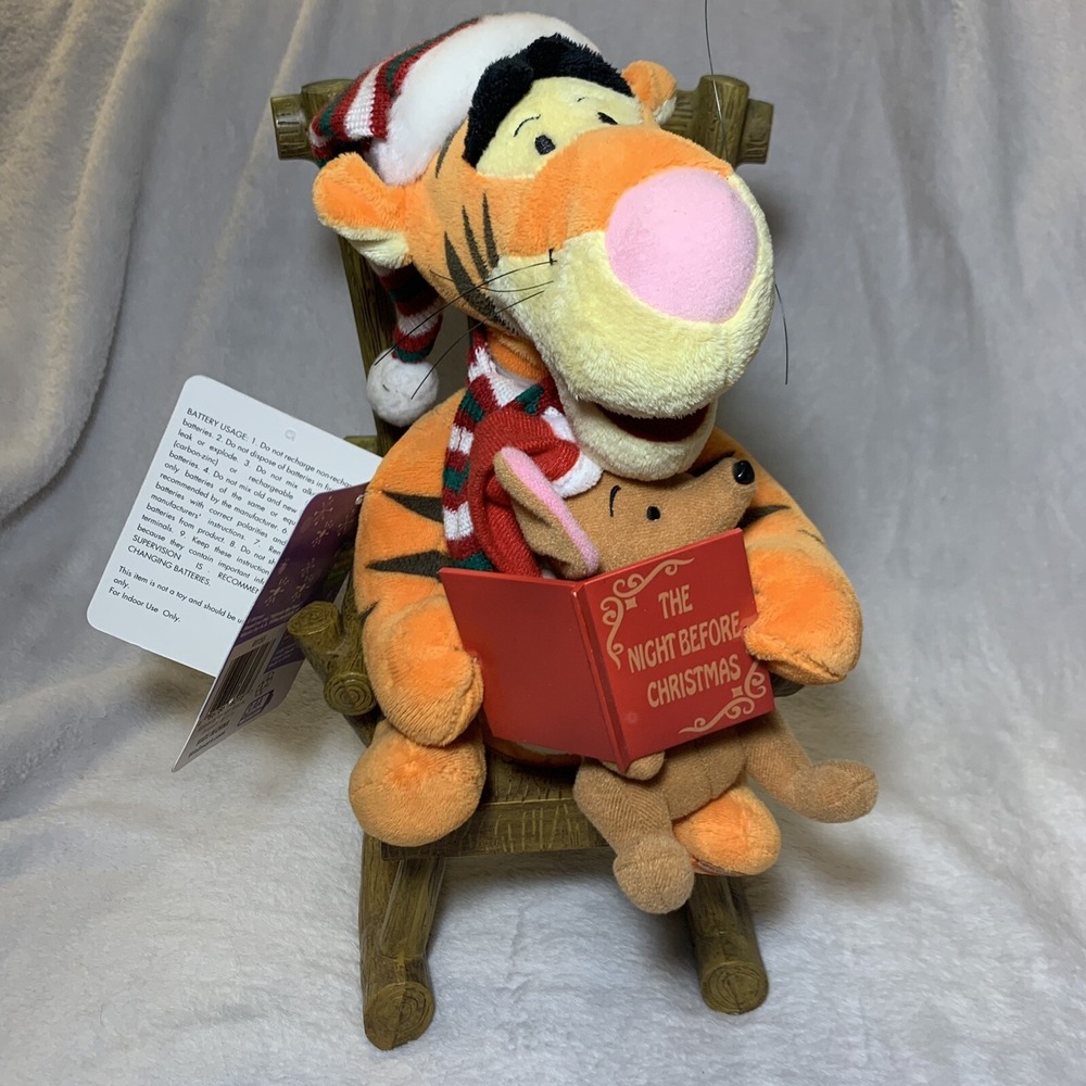 Disney Gemmy‎ Christmas Rocking Chair Tigger and Roo animated Tested